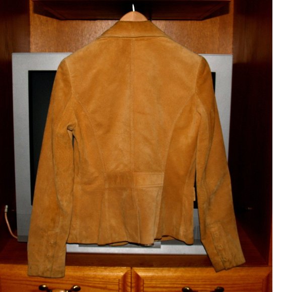 Vintage Danier Tan Brown Suede Leather Jacket, XS / XP - Picture 6 of 16